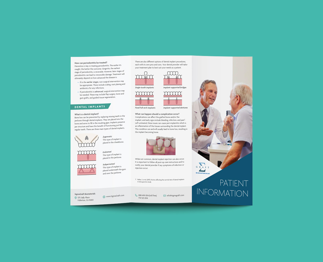 The outer side of the Patient Info Brochure.